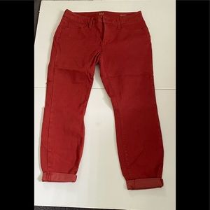 a.n.a Womens High Rise Skinny Ankle Jean red/rust
